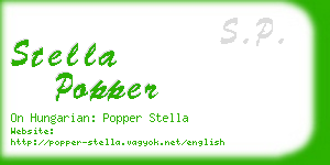 stella popper business card